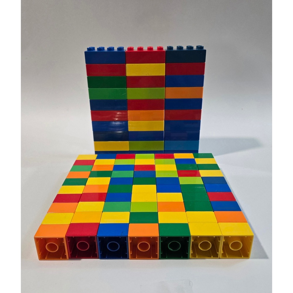 LEGO Duplo Bulk Building Bricks Lot 100 Piece Set Multi Color Mixed Blocks